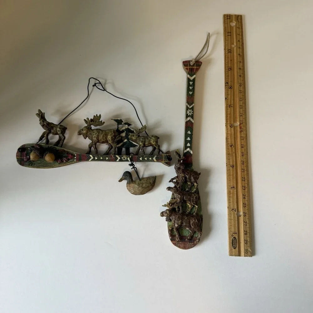 A Set of Decorative Folk Art Ornaments ‎ -rustic